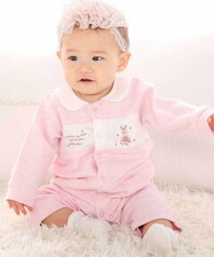 fillot de bebe reduction / フィヨ デュ ベベ ルダクティオン ロンパース | 【お揃い】ニット切り替えアニマルモチーフカバーオール(70~80cm)