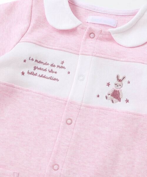 fillot de bebe reduction / フィヨ デュ ベベ ルダクティオン ロンパース | 【お揃い】ニット切り替えアニマルモチーフカバーオール(70~80cm) | 詳細4