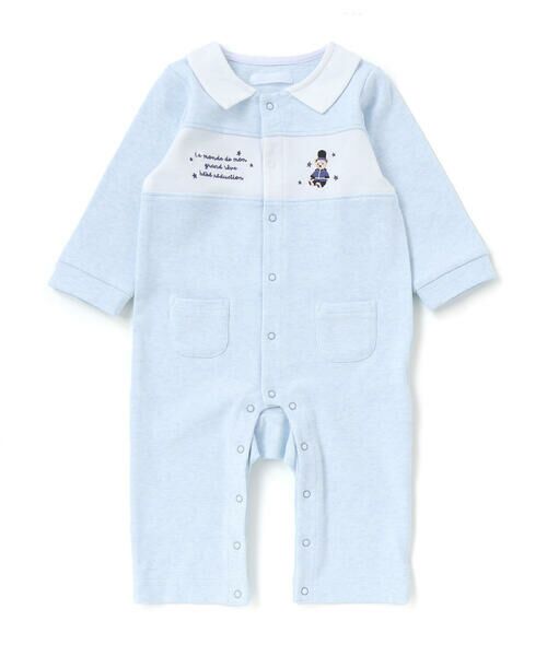 fillot de bebe reduction / フィヨ デュ ベベ ルダクティオン ロンパース | 【お揃い】ニット切り替えアニマルモチーフカバーオール(70~80cm) | 詳細6