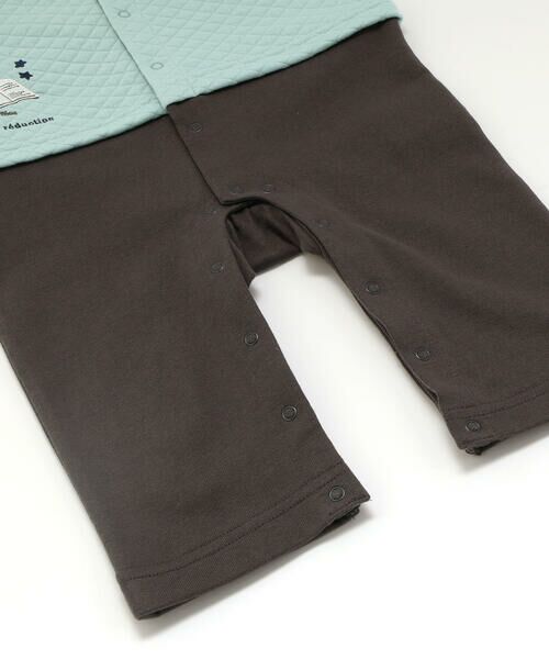 fillot de bebe reduction / フィヨ デュ ベベ ルダクティオン ロンパース | 【お揃い】キルト恐竜パッチ切り替えカバーオール(70~80cm) | 詳細10