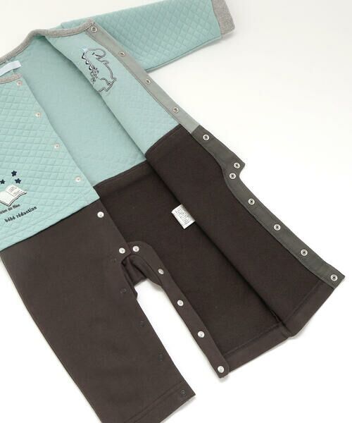 fillot de bebe reduction / フィヨ デュ ベベ ルダクティオン ロンパース | 【お揃い】キルト恐竜パッチ切り替えカバーオール(70~80cm) | 詳細11