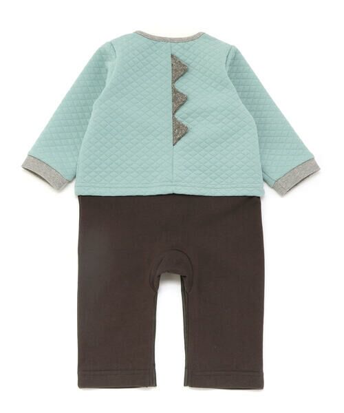 fillot de bebe reduction / フィヨ デュ ベベ ルダクティオン ロンパース | 【お揃い】キルト恐竜パッチ切り替えカバーオール(70~80cm) | 詳細4