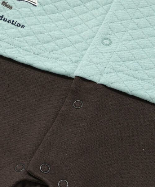 fillot de bebe reduction / フィヨ デュ ベベ ルダクティオン ロンパース | 【お揃い】キルト恐竜パッチ切り替えカバーオール(70~80cm) | 詳細8