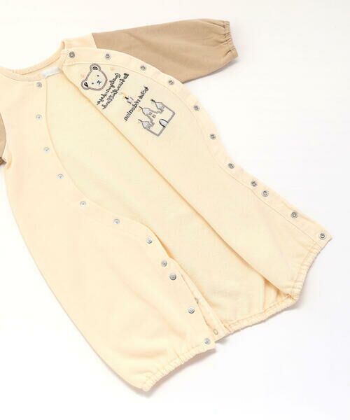 fillot de bebe reduction / フィヨ デュ ベベ ルダクティオン ロンパース | 裏毛クマパッチ長袖2wayオール(50~75cm) | 詳細11