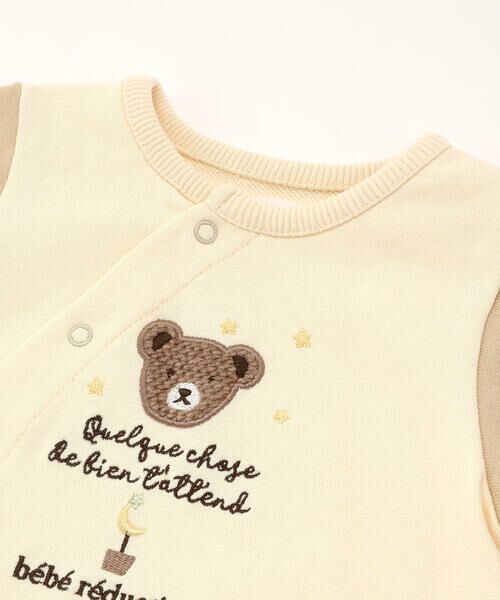 fillot de bebe reduction / フィヨ デュ ベベ ルダクティオン ロンパース | 裏毛クマパッチ長袖2wayオール(50~75cm) | 詳細6