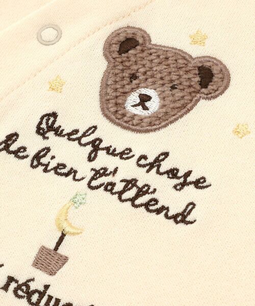 fillot de bebe reduction / フィヨ デュ ベベ ルダクティオン ロンパース | 裏毛クマパッチ長袖2wayオール(50~75cm) | 詳細8