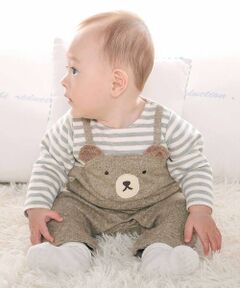 fillot de bebe reduction / フィヨ デュ ベベ ルダクティオン ロンパース | ネップ接結クマレイヤード風 カバーオール(70~80cm)