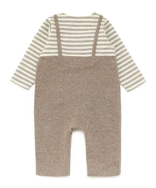 fillot de bebe reduction / フィヨ デュ ベベ ルダクティオン ロンパース | ネップ接結クマレイヤード風 カバーオール(70~80cm) | 詳細4