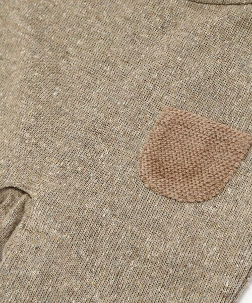 fillot de bebe reduction / フィヨ デュ ベベ ルダクティオン ロンパース | ネップ接結クマレイヤード風 カバーオール(70~80cm) | 詳細7