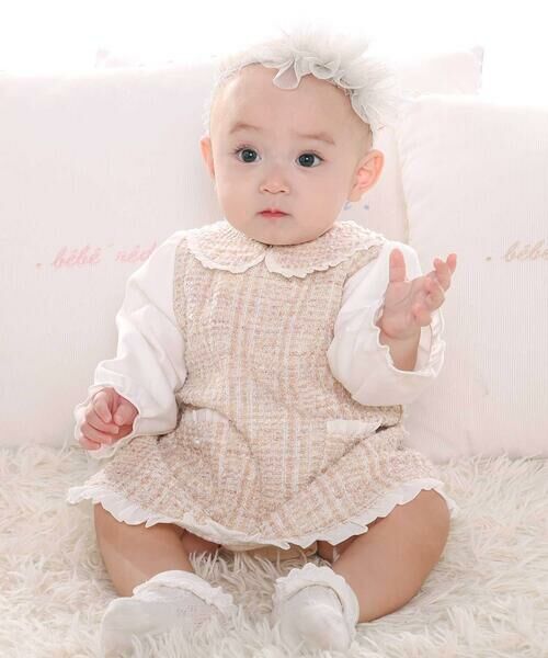 fillot de bebe reduction / フィヨ デュ ベベ ルダクティオン ベビー・キッズウエア | 【お揃い】ツイードジャガードワンピース(70~90cm) | 詳細2