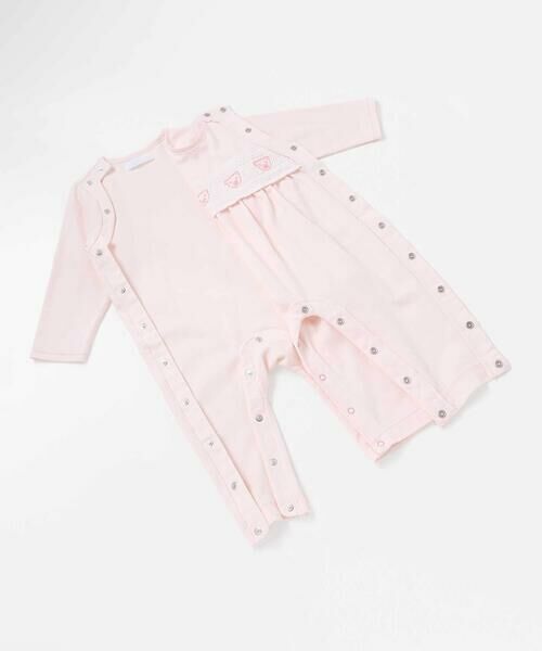 fillot de bebe reduction / フィヨ デュ ベベ ルダクティオン ベビー・キッズウエア | 【日本製】スモッキングカバーオール＆ベスト＆スタイセット(70~80cm) | 詳細11