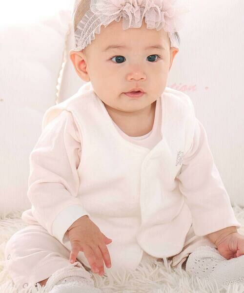 fillot de bebe reduction / フィヨ デュ ベベ ルダクティオン ベビー・キッズウエア | 【日本製】スモッキングカバーオール＆ベスト＆スタイセット(70~80cm) | 詳細2