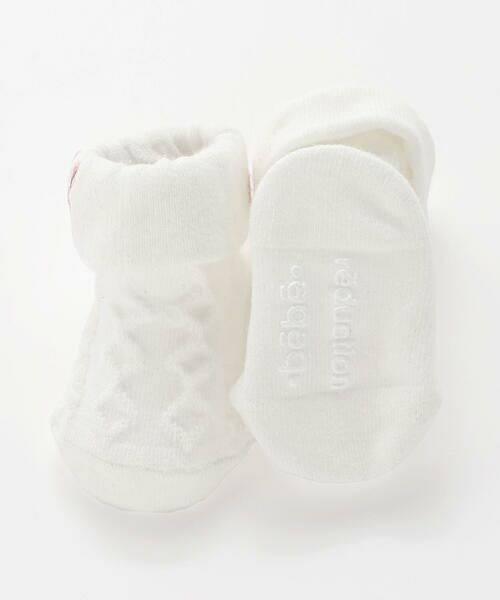 fillot de bebe reduction / フィヨ デュ ベベ ルダクティオン ベビー・キッズグッズ | 【お揃い】折り返しウサギ刺しゅうソックス(8~13cm) | 詳細5