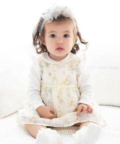 fillot de bebe reduction / フィヨ デュ ベベ ルダクティオン ベビー・キッズウエア | 【お揃い】オーガンジー花柄プリントワンピース＆スムースブルマセット(70~90cm)