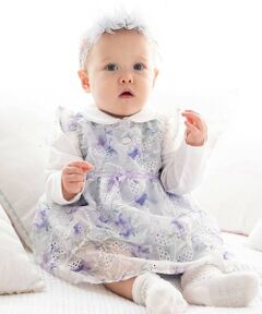 fillot de bebe reduction / フィヨ デュ ベベ ルダクティオン ベビー・キッズウエア | 【お揃い】オーガンジー花柄プリントワンピース＆スムースブルマセット(70~90cm)