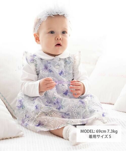 fillot de bebe reduction / フィヨ デュ ベベ ルダクティオン ベビー・キッズウエア | 【お揃い】オーガンジー花柄プリントワンピース＆スムースブルマセット(70~90cm) | 詳細8
