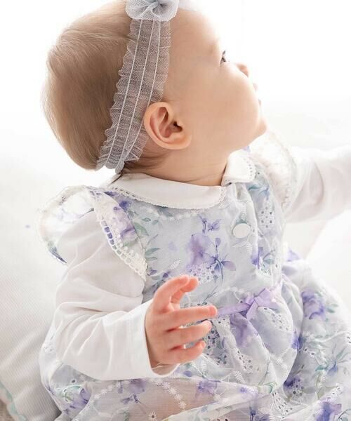 fillot de bebe reduction / フィヨ デュ ベベ ルダクティオン ベビー・キッズウエア | 【お揃い】オーガンジー花柄プリントワンピース＆スムースブルマセット(70~90cm) | 詳細9