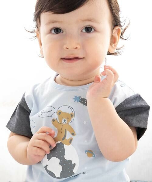 fillot de bebe reduction / フィヨ デュ ベベ ルダクティオン ベビー・キッズウエア | 天竺半袖Tシャツ&ダンガリーパンツセット(70~90cm) | 詳細16