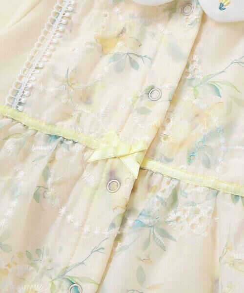 fillot de bebe reduction / フィヨ デュ ベベ ルダクティオン ロンパース | 【お揃い】オーガンジー花柄プリントスカート付き長袖カバーオール(70~80cm) | 詳細7