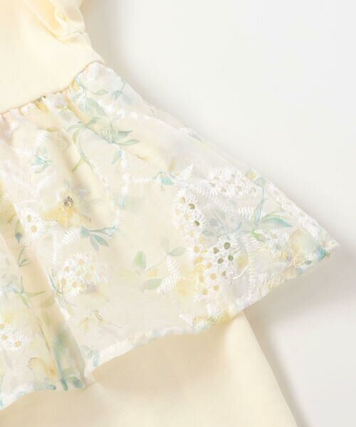 fillot de bebe reduction / フィヨ デュ ベベ ルダクティオン ロンパース | 【お揃い】オーガンジー花柄プリントスカート付き長袖カバーオール(70~80cm) | 詳細9