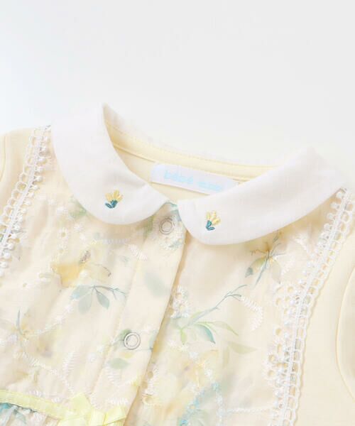 fillot de bebe reduction / フィヨ デュ ベベ ルダクティオン ロンパース | 【お揃い】オーガンジー花柄プリントスカート付き長袖カバーオール(70~80cm) | 詳細5