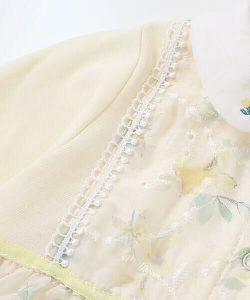 fillot de bebe reduction / フィヨ デュ ベベ ルダクティオン ロンパース | 【お揃い】オーガンジー花柄プリントスカート付き長袖カバーオール(70~80cm) | 詳細6