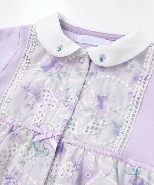 fillot de bebe reduction / フィヨ デュ ベベ ルダクティオン ロンパース | 【お揃い】オーガンジー花柄プリントスカート付き長袖カバーオール(70~80cm) | 詳細21