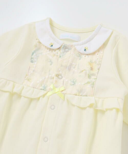 fillot de bebe reduction / フィヨ デュ ベベ ルダクティオン ロンパース | 【お揃い】オーガンジー花柄プリント長袖2WAYオール(50~75cm) | 詳細5