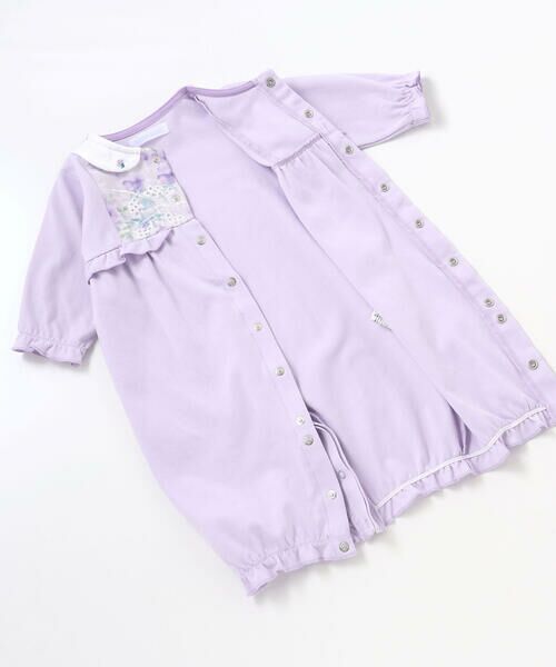 fillot de bebe reduction / フィヨ デュ ベベ ルダクティオン ロンパース | 【お揃い】オーガンジー花柄プリント長袖2WAYオール(50~75cm) | 詳細14