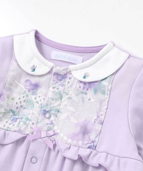 fillot de bebe reduction / フィヨ デュ ベベ ルダクティオン ロンパース | 【お揃い】オーガンジー花柄プリント長袖2WAYオール(50~75cm) | 詳細8