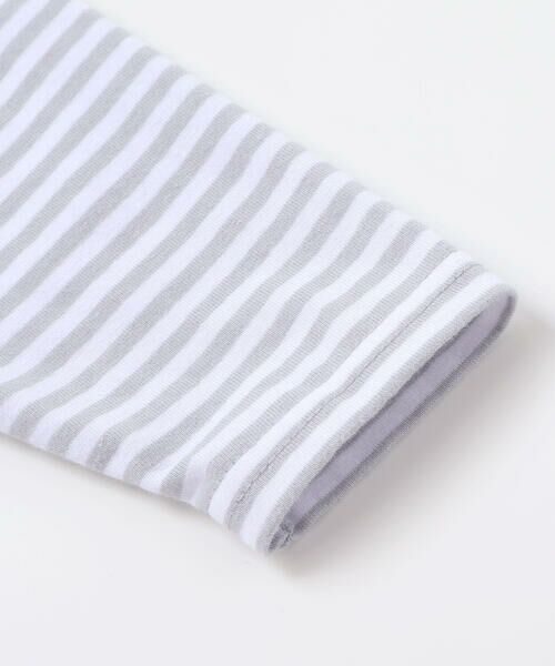 fillot de bebe reduction / フィヨ デュ ベベ ルダクティオン ロンパース | 【お揃い】ボーダーTシャツ重ね着風長袖ロンパース(70~80cm) | 詳細6