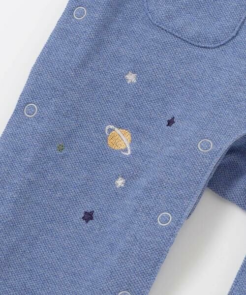 fillot de bebe reduction / フィヨ デュ ベベ ルダクティオン ロンパース | 【お揃い】ボーダーTシャツ重ね着風長袖ロンパース(70~80cm) | 詳細9