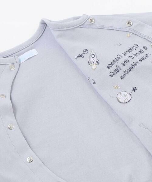 fillot de bebe reduction / フィヨ デュ ベベ ルダクティオン ロンパース | 【お揃い】天竺宇宙モチーフ刺しゅう長袖2WAYオール(50~75cm) | 詳細10