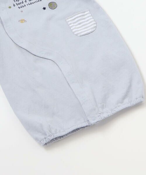 fillot de bebe reduction / フィヨ デュ ベベ ルダクティオン ロンパース | 【お揃い】天竺宇宙モチーフ刺しゅう長袖2WAYオール(50~75cm) | 詳細7