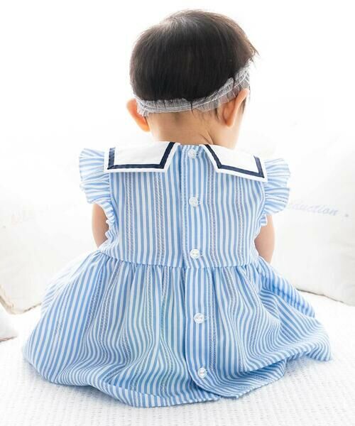 fillot de bebe reduction / フィヨ デュ ベベ ルダクティオン ベビー・キッズウエア | ドビーストライプマリンブラウスベビー(60~90cm) | 詳細2