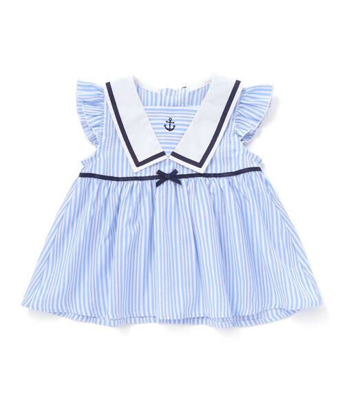 fillot de bebe reduction / フィヨ デュ ベベ ルダクティオン ベビー・キッズウエア | ドビーストライプマリンブラウスベビー(60~90cm) | 詳細4