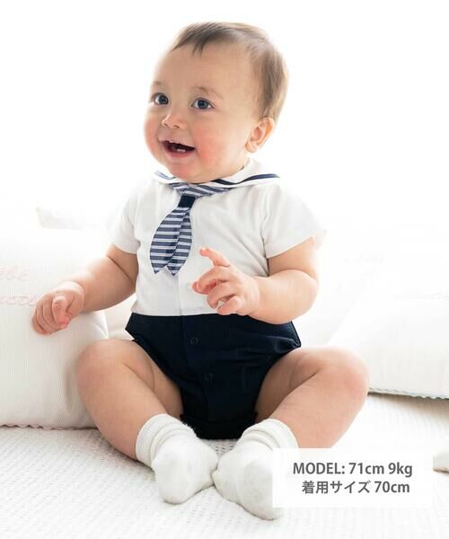 fillot de bebe reduction / フィヨ デュ ベベ ルダクティオン ロンパース | 【お揃い】天竺マリンボディミニベビー(70~80cm) | 詳細1