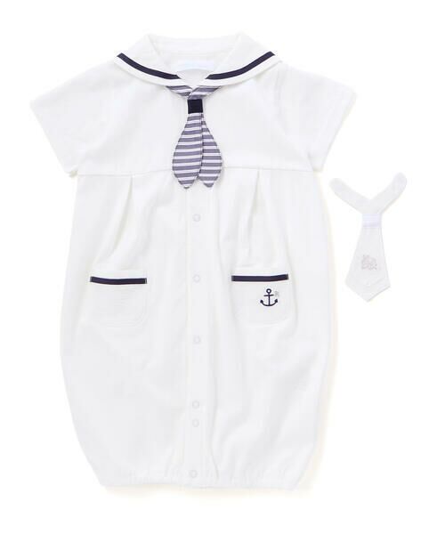 fillot de bebe reduction / フィヨ デュ ベベ ルダクティオン ロンパース | 【お揃い】天竺セーラーネクタイ付き2WAYオールベビー(50~75cm) | 詳細5