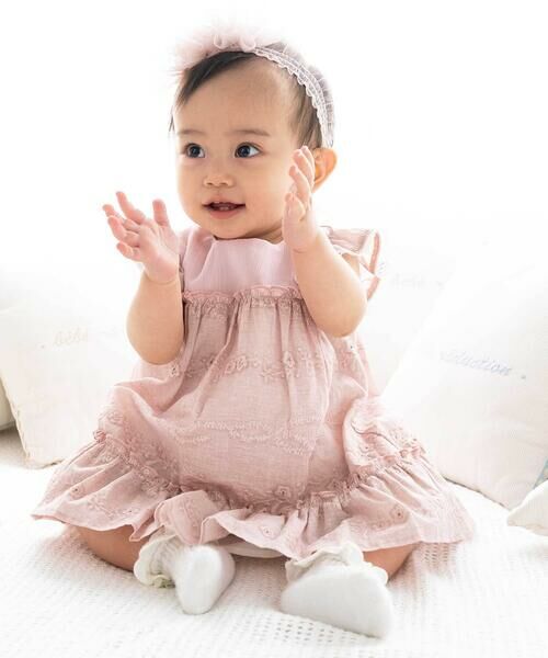 fillot de bebe reduction / フィヨ デュ ベベ ルダクティオン ベビー・キッズウエア | 綿フリルレースブルマ付きワンピースベビー(70~90cm) | 詳細1
