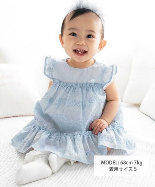 fillot de bebe reduction / フィヨ デュ ベベ ルダクティオン ベビー・キッズウエア | 綿フリルレースブルマ付きワンピースベビー(70~90cm) | 詳細6