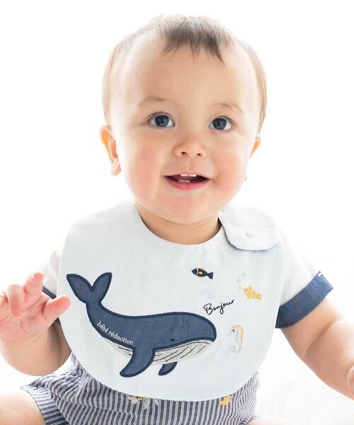 fillot de bebe reduction / フィヨ デュ ベベ ルダクティオン スタイ・ビブ | 【お揃い】天竺クジラパッチスタイベビー | 詳細1