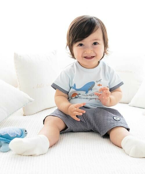 fillot de bebe reduction / フィヨ デュ ベベ ルダクティオン ベビー・キッズウエア | 【お揃い】天竺海の仲間たちTシャツベビー(70~90cm) | 詳細2