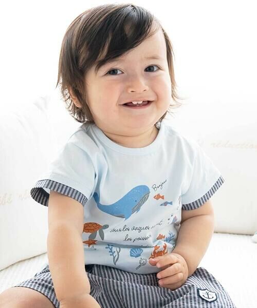 fillot de bebe reduction / フィヨ デュ ベベ ルダクティオン ベビー・キッズウエア | 【お揃い】天竺海の仲間たちTシャツベビー(70~90cm) | 詳細3