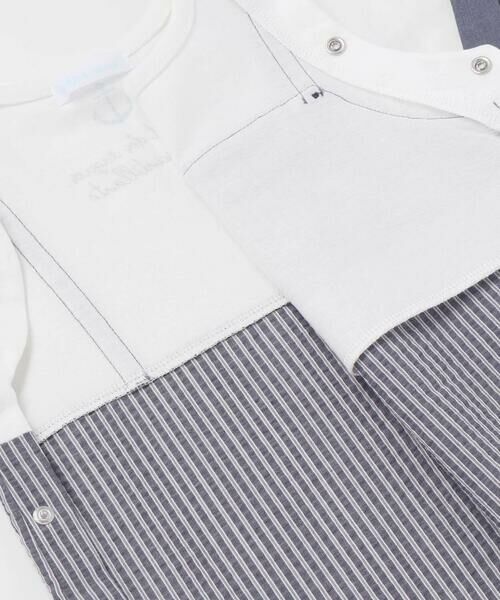 fillot de bebe reduction / フィヨ デュ ベベ ルダクティオン ロンパース | 【お揃い】ストライプ重ね着カバーオールベビー(70~80cm) | 詳細15