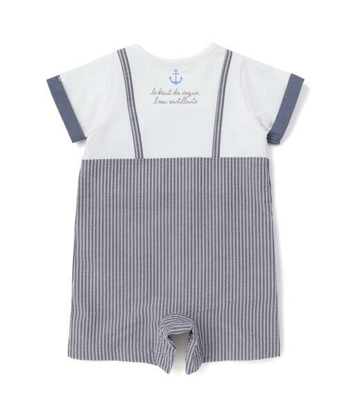 fillot de bebe reduction / フィヨ デュ ベベ ルダクティオン ロンパース | 【お揃い】ストライプ重ね着カバーオールベビー(70~80cm) | 詳細5