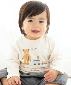 fillot de bebe reduction / フィヨ デュ ベベ ルダクティオン ベビー・キッズウエア | 【お揃い】オーガニッククマプリント長袖Tシャツベビー(70~90cm)