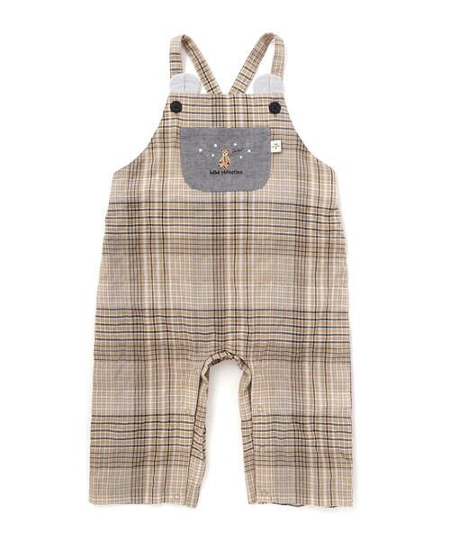 fillot de bebe reduction / フィヨ デュ ベベ ルダクティオン ロンパース | オーガニックチェックサロペット型ロンパースベビー(70~90cm) | 詳細3
