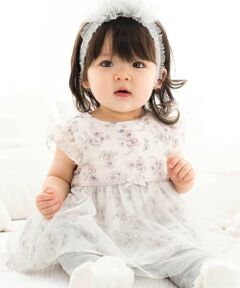 fillot de bebe reduction / フィヨ デュ ベベ ルダクティオン ベビー・キッズウエア | 【お揃い】シフォンフラワーチュールチュニックベビー(70~90cm)
