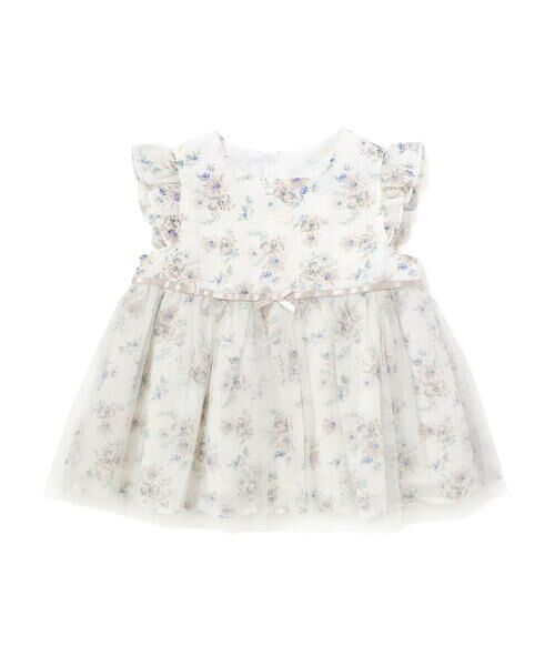 fillot de bebe reduction / フィヨ デュ ベベ ルダクティオン ベビー・キッズウエア | 【お揃い】シフォンフラワーチュールチュニックベビー(70~90cm) | 詳細2