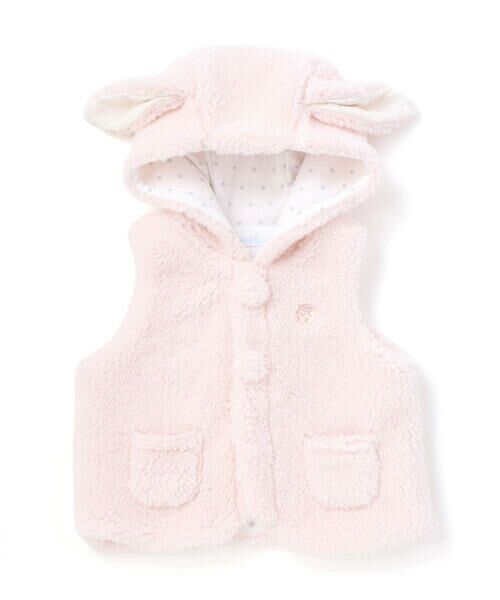 fillot de bebe reduction / フィヨ デュ ベベ ルダクティオン ベビー・キッズウエア | 【お揃い】モコモコボア耳付きベストベビー(60~90cm) | 詳細8